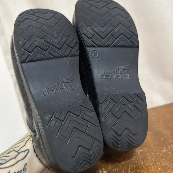 Dansko EU 36 US 5.5 Clogs Leather Metallic Gray Professional Comfort Shoes Nurse - Picture 6 of 11